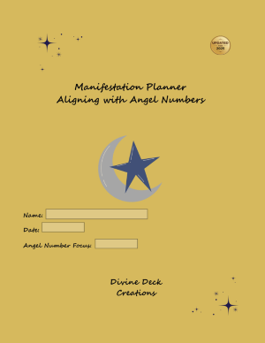 Divine Deck Creations _ Manifestation Planner β Aligning with Angel Numbers (Fillable + Rituals)