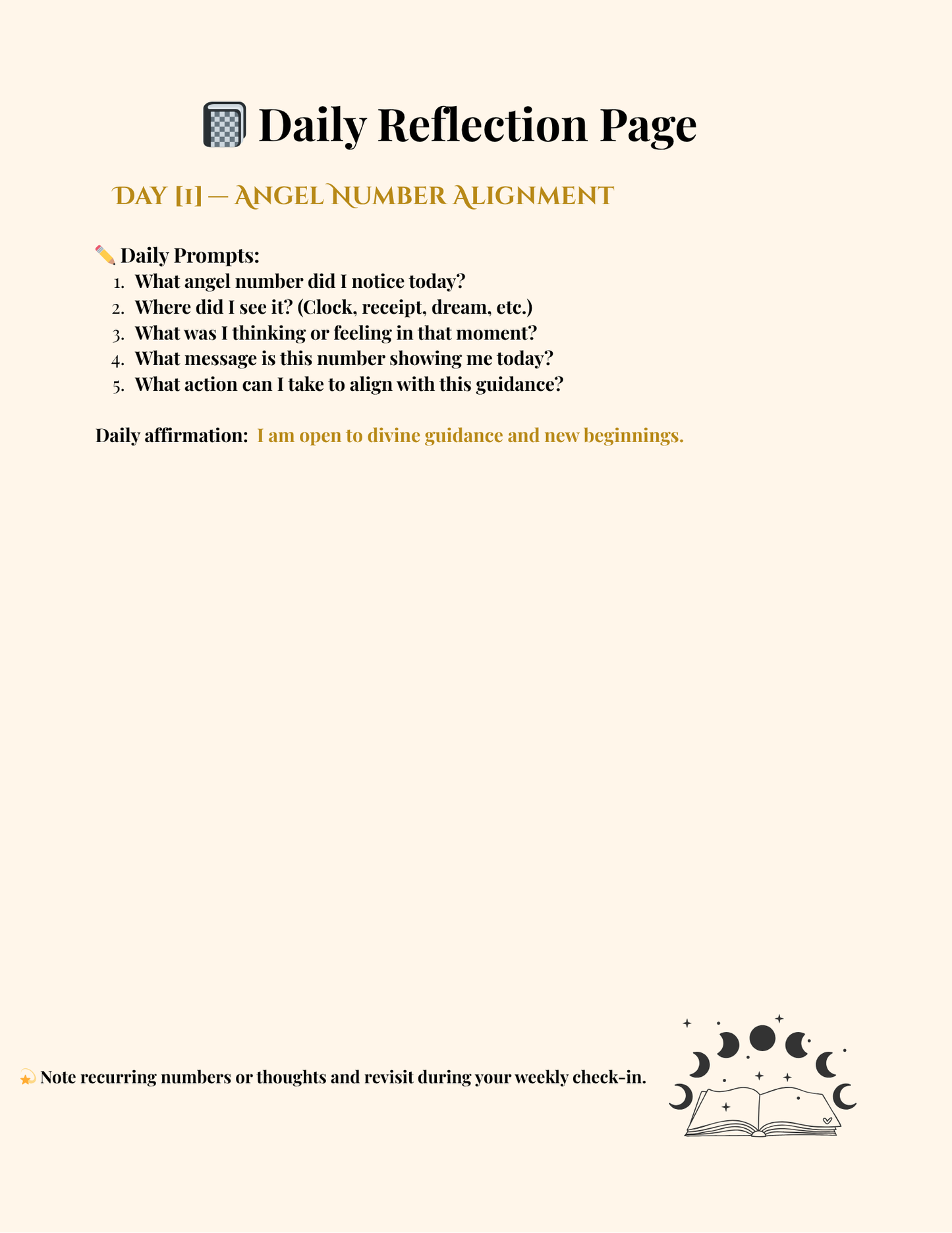 21-Day Angel Number Journaling Workbook – Printable & Fillable