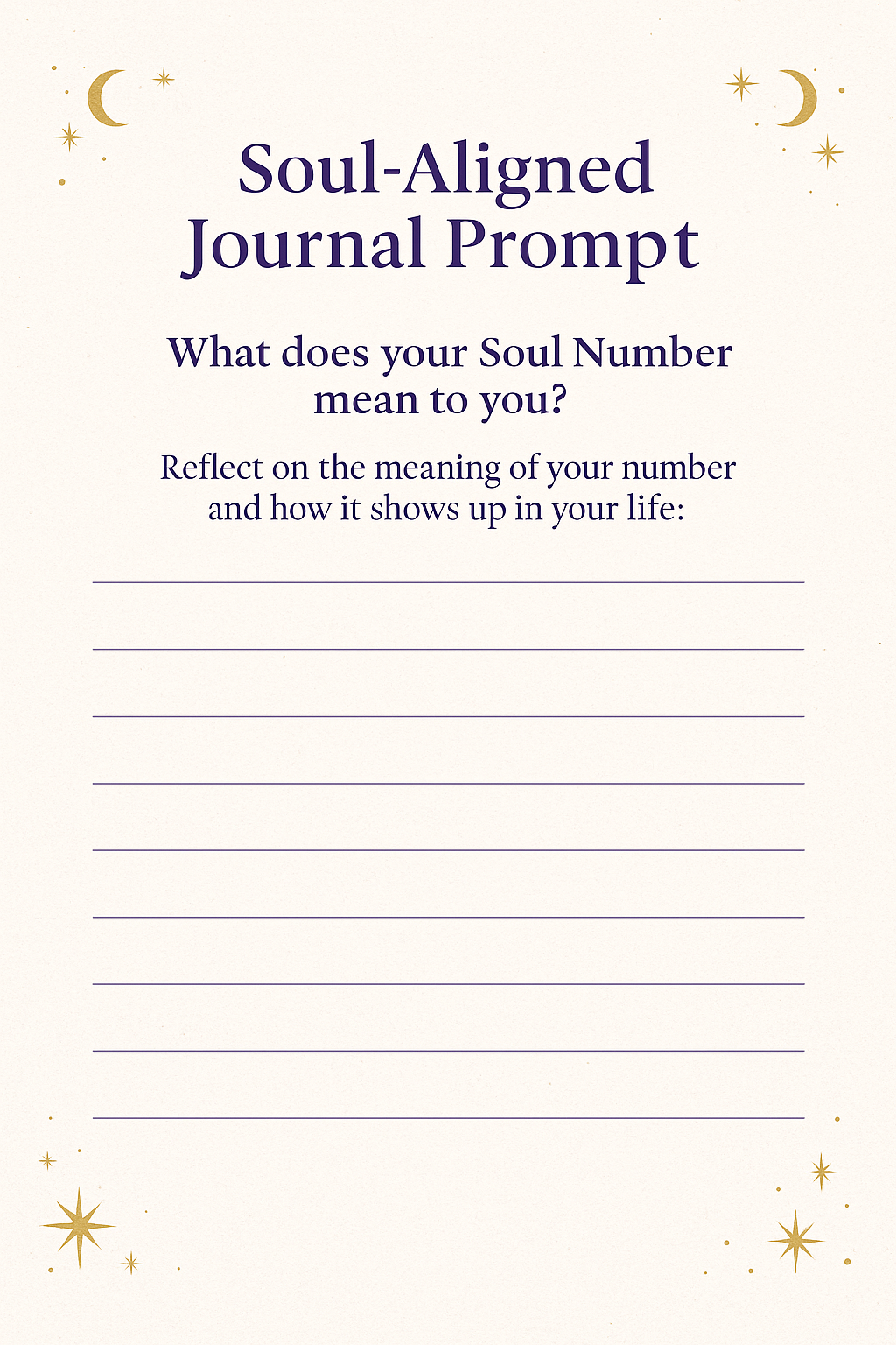 Soul Number Workbook – A Celestial Tool for Inner Alignment