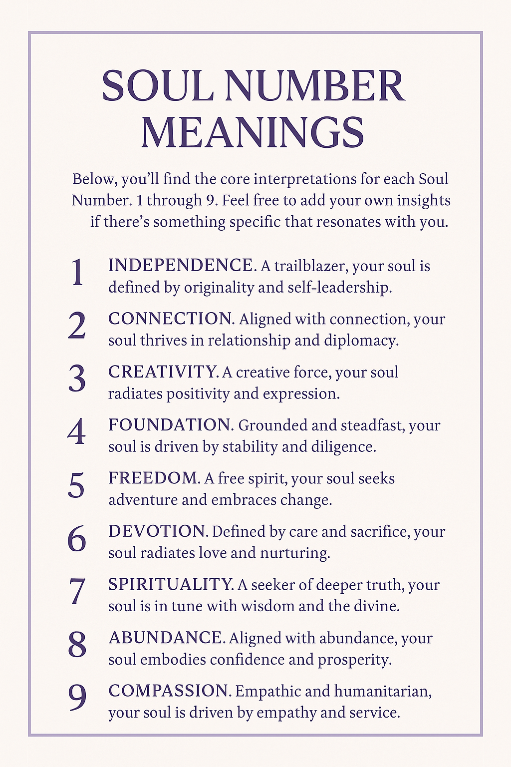 Soul Number Workbook – A Celestial Tool for Inner Alignment